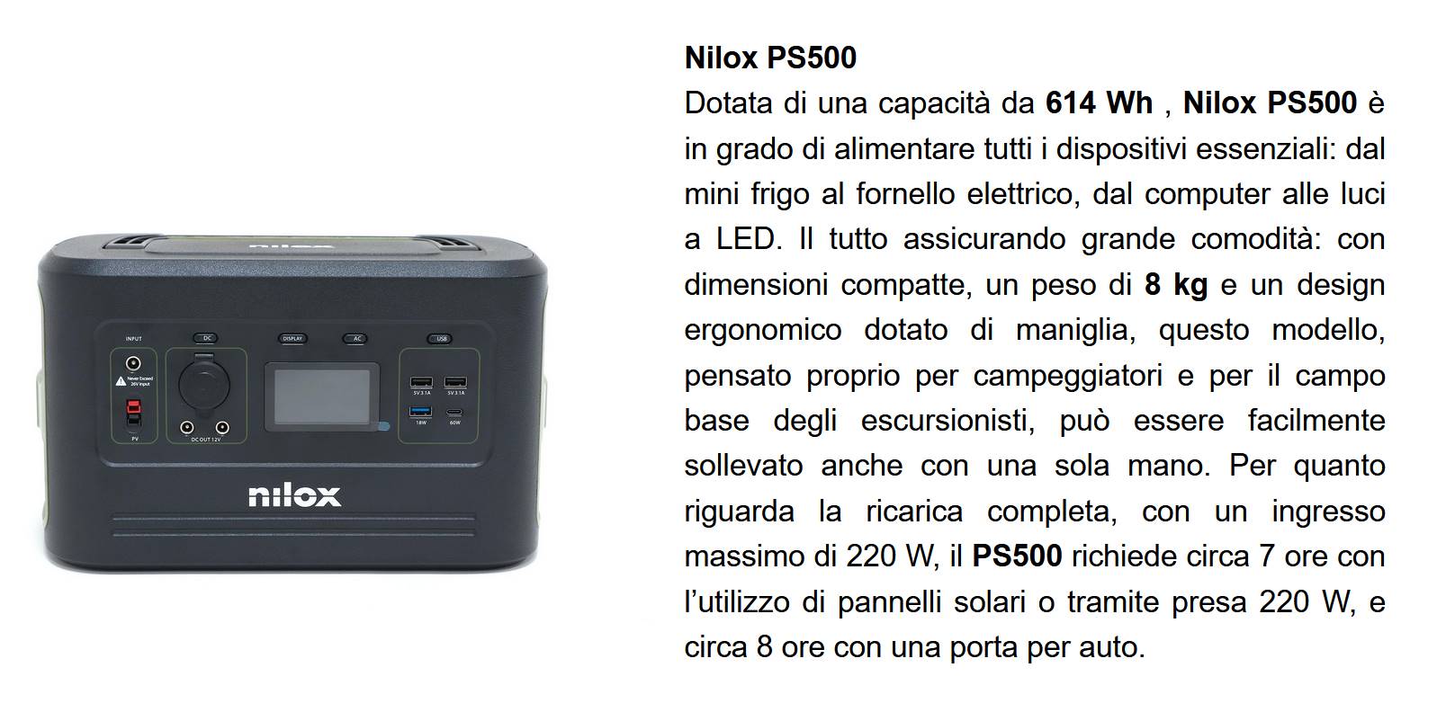 vacanze outdoor Vacanze outdoor? Energia assicurata con le power station e i pannelli solari Nilox