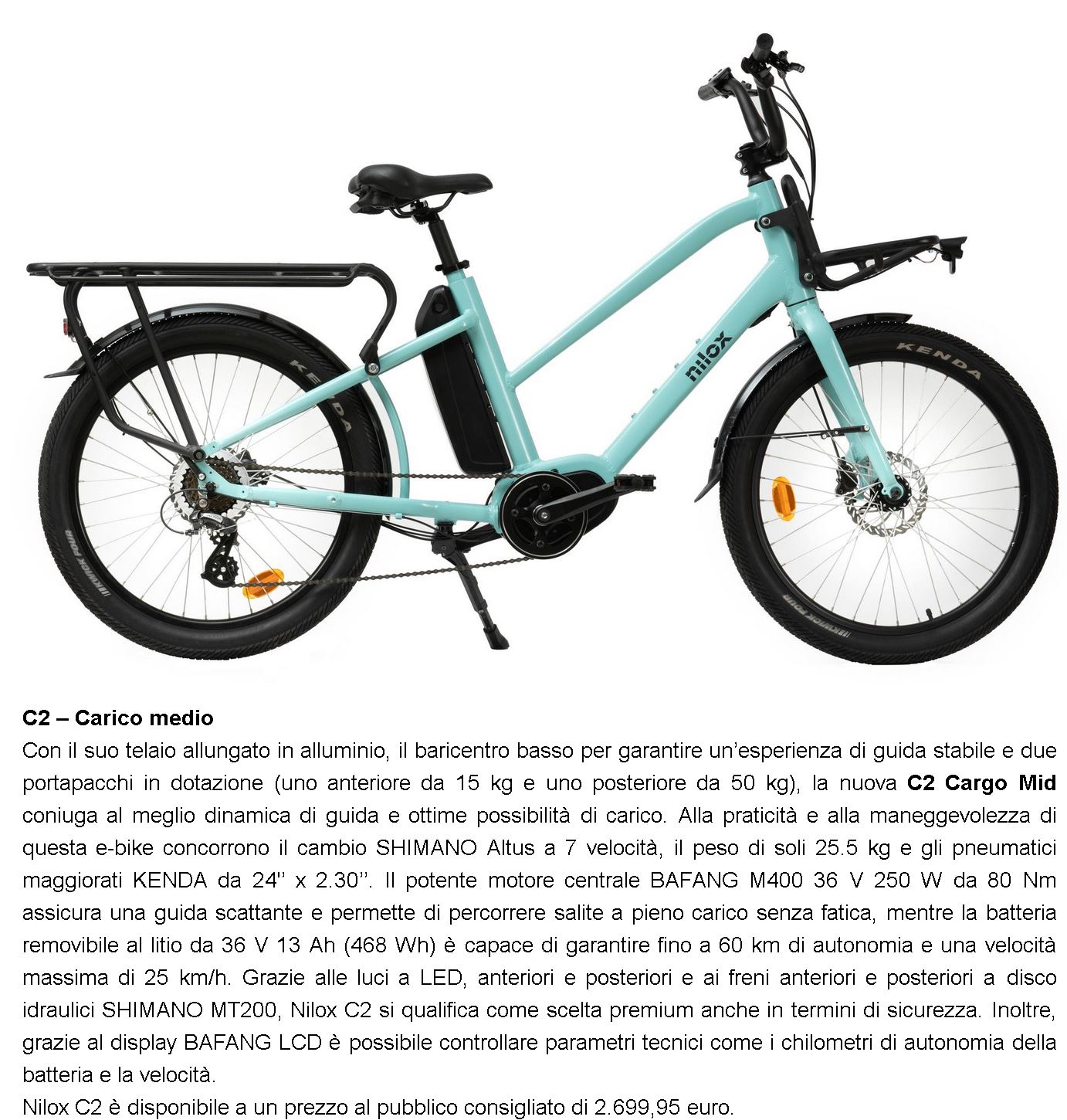 Nilox lancia la nuova gamma di e-bike Cargo