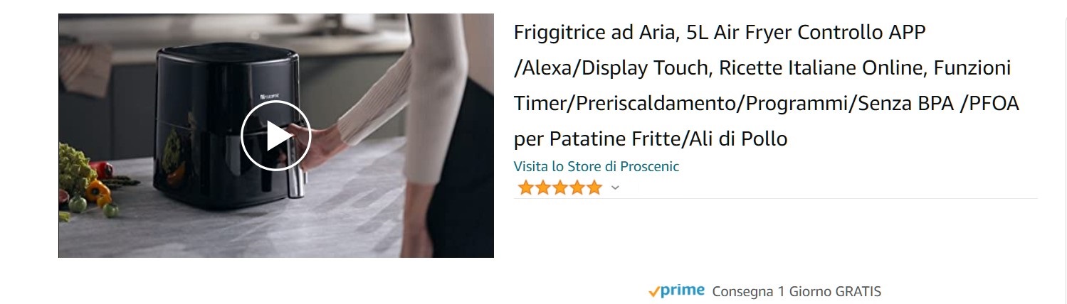 proscenic friggitrice Proscenic T22 : La friggitrice senza olio più convenienti sul mercato