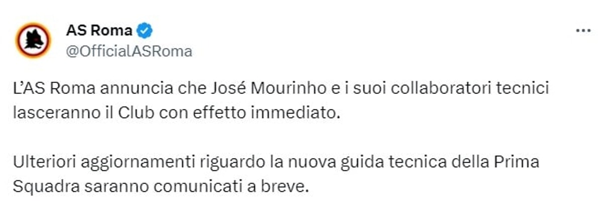 roma mourinho Roma, Mourinho Esonerato: De Rossi Favorito per la successione
