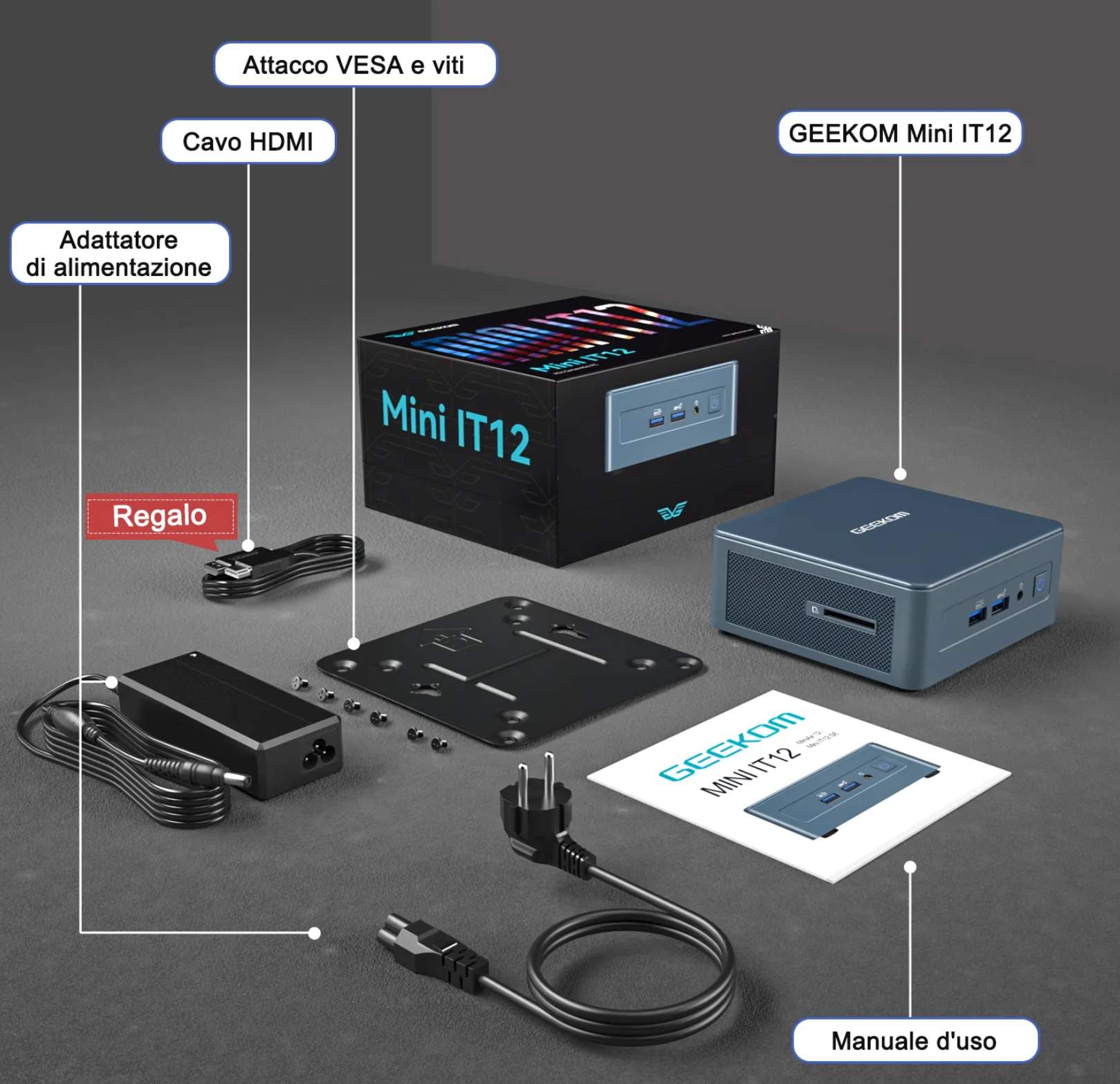 geekom it12 GEEKOM IT12 Mini PC in offerta